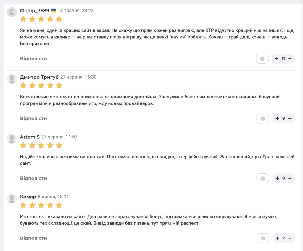 відгуки казино юа